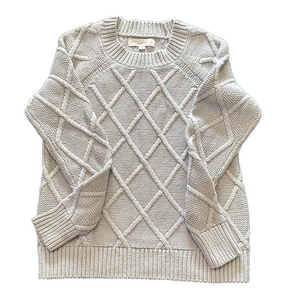 LOFT Gray Cable Knit Sweater
New With Out Tags